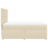Giroletto a Molle con Materasso Crema 140x200 cm in Tessuto