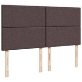 Giroletto a Molle con Materasso Marrone Scuro 180x200cm Tessuto
