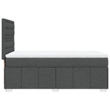 Giroletto a Molle con Materasso Grigio Scuro 90x190 cm Tessuto