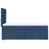 Giroletto a Molle con Materasso Blu 100x200 cm in Tessuto