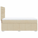Giroletto a Molle con Materasso Crema 100x200 cm in Tessuto