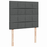 Giroletto a Molle con Materasso Grigio Scuro 120x200 cm Tessuto