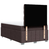 Giroletto a Molle con Materasso Marrone Scuro 120x200cm Tessuto