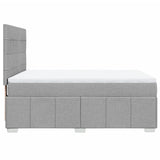 Giroletto a Molle con Materasso Grigio Chiaro 140x190cm Tessuto