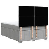 Giroletto a Molle con Materasso Grigio Chiaro 140x190cm Tessuto
