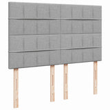 Giroletto a Molle con Materasso Grigio Chiaro 140x190cm Tessuto