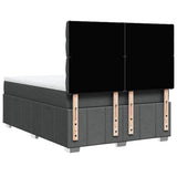 Giroletto a Molle con Materasso Grigio Scuro 140x190 cm Tessuto