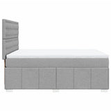 Giroletto a Molle con Materasso Grigio Chiaro 140x190cm Tessuto
