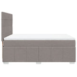 Giroletto a Molle con Materasso Tortora 140x200 cm in Tessuto