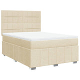 Giroletto a Molle con Materasso Crema 140x200 cm in Tessuto