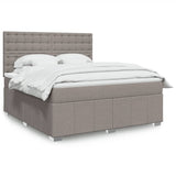 Giroletto a Molle con Materasso Tortora 180x200 cm in Tessuto