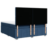 Giroletto a Molle con Materasso Blu 180x200 cm in Tessuto