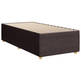 Giroletto a Molle con Materasso Marrone Scuro 80x200 cm Tessuto