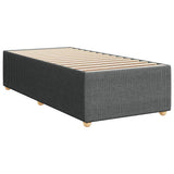 Giroletto a Molle con Materasso Grigio Scuro 100x200 cm Tessuto