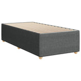 Giroletto a Molle con Materasso Grigio Scuro 100x200 cm Tessuto