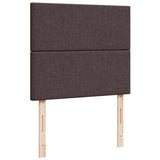 Giroletto a Molle con Materasso Marrone Scuro 120x190cm Tessuto