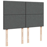 Giroletto a Molle con Materasso Grigio Scuro 140x200cm Tessuto