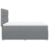 Giroletto a Molle con Materasso Grigio Chiaro 160x200cm Tessuto