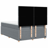 Giroletto a Molle con Materasso Grigio Chiaro 160x200cm Tessuto