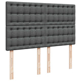 Giroletto a Molle con Materasso Grigio Scuro 160x200 cm Tessuto