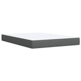 Giroletto a Molle con Materasso Grigio Scuro 160x200 cm Tessuto