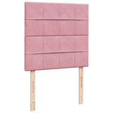 Giroletto a Molle con Materasso Rosa 90x190 cm in Velluto