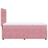 Giroletto a Molle con Materasso Rosa 90x200 cm in Velluto