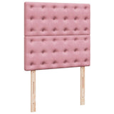Giroletto a Molle con Materasso Rosa 90x200 cm in Velluto