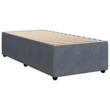 Giroletto a Molle con Materasso Grigio Scuro 100x200 cm Velluto