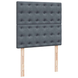 Giroletto a Molle con Materasso Grigio Scuro 100x200 cm Velluto