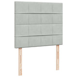 Giroletto a Molle con Materasso Grigio Chiaro 120x190cm Velluto
