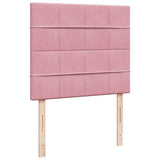 Giroletto a Molle con Materasso Rosa 120x190 cm in Velluto