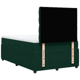 Giroletto a Molle con Materasso Verde Scuro 120x190 cm Velluto