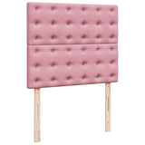 Giroletto a Molle con Materasso Rosa 120x190 cm in Velluto