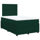Giroletto a Molle con Materasso Verde Scuro 120x200 cm Velluto