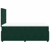 Giroletto a Molle con Materasso Verde Scuro 120x200 cm Velluto