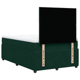 Giroletto a Molle con Materasso Verde Scuro 120x200 cm Velluto