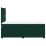 Giroletto a Molle con Materasso Verde Scuro 120x200 cm Velluto