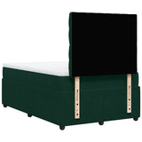 Giroletto a Molle con Materasso Verde Scuro 120x200 cm Velluto