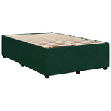 Giroletto a Molle con Materasso Verde Scuro 120x200 cm Velluto