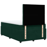 Giroletto a Molle con Materasso Verde Scuro 120x200 cm Velluto