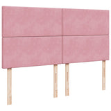 Giroletto a Molle con Materasso Rosa 180x200 cm in Velluto