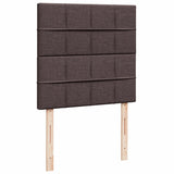 Giroletto a Molle con Materasso Marrone Scuro 80x200 cm Tessuto