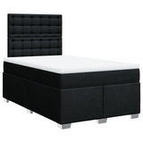 Giroletto a Molle con Materasso Nero 120x200 cm in Tessuto