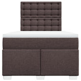 Giroletto a Molle con Materasso Marrone Scuro 120x200cm Tessuto