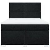 Giroletto a Molle con Materasso Nero 140x200 cm in Tessuto