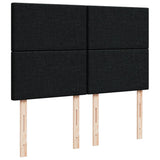 Giroletto a Molle con Materasso Nero 140x200 cm in Tessuto