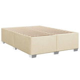 Giroletto a Molle con Materasso Crema 140x200 cm in Tessuto