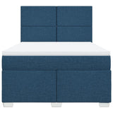 Giroletto a Molle con Materasso Blu 140x200 cm in Tessuto