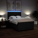 Giroletto a Molle con Materasso Nero 140x200 cm in Tessuto